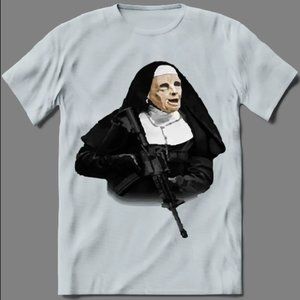 NUNS WITH GUNS PARODY ART SHIRT